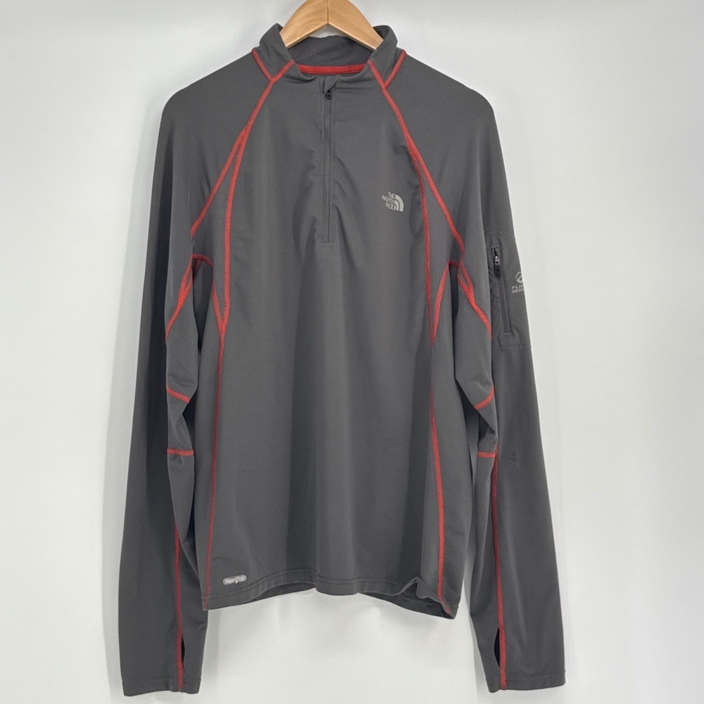 The North Face Pullover Mens L Gray Flight Series 1/4 Zip VaporWick Active Top